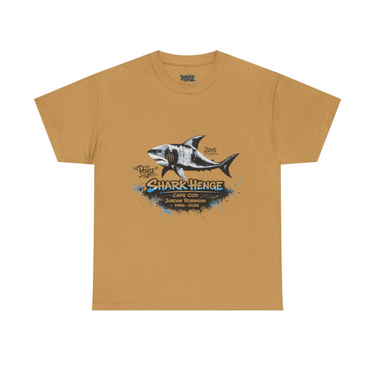 Shark Henge Memorial T-Shirt — Vintage Cape Cod Shark Illustration (POYSE)