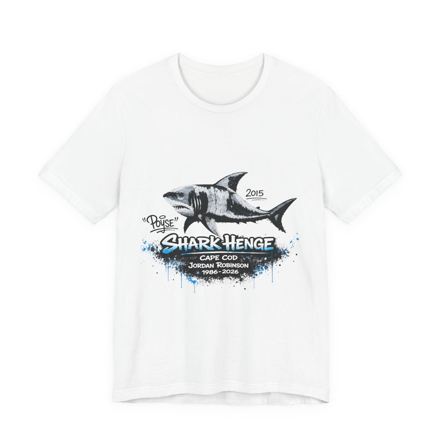 Shark Henge Cape Cod Graphic Tee – Great White Shark Memorial Shirt