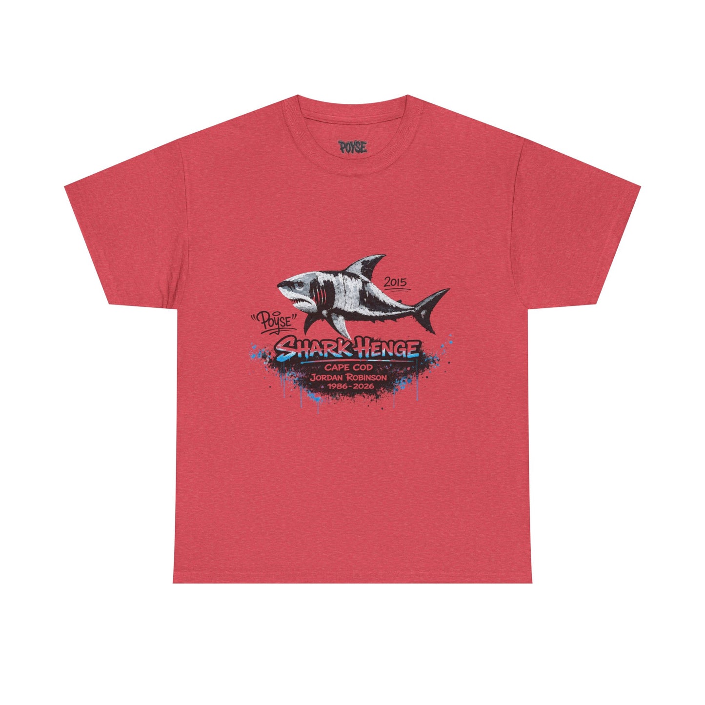 Shark Henge Memorial T-Shirt — Vintage Cape Cod Shark Illustration (POYSE)