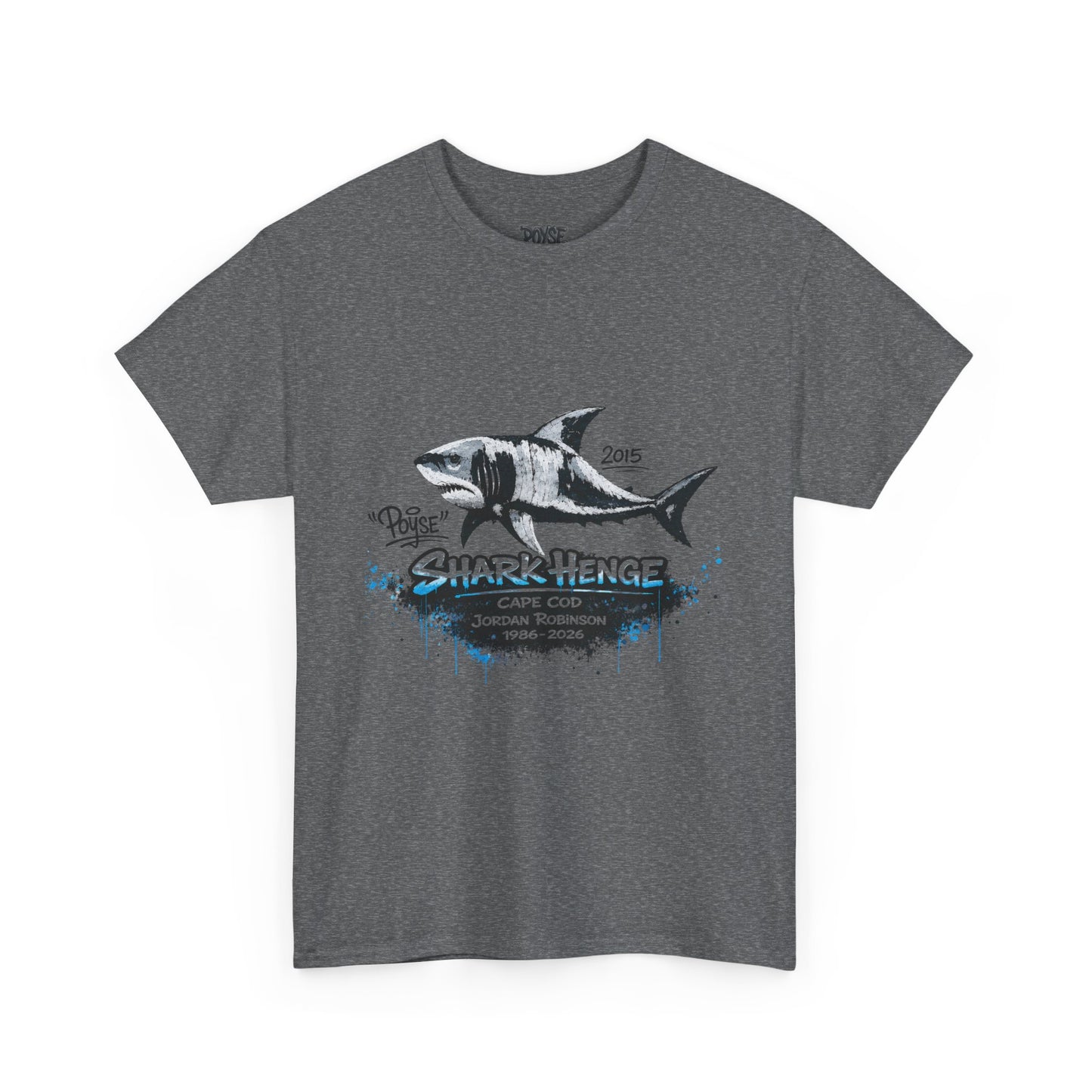 Shark Henge Memorial T-Shirt — Vintage Cape Cod Shark Illustration (POYSE)