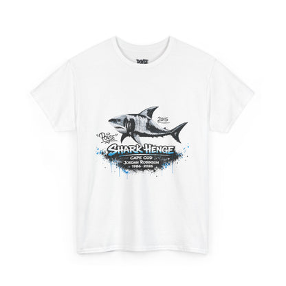 Shark Henge Memorial T-Shirt — Vintage Cape Cod Shark Illustration (POYSE)