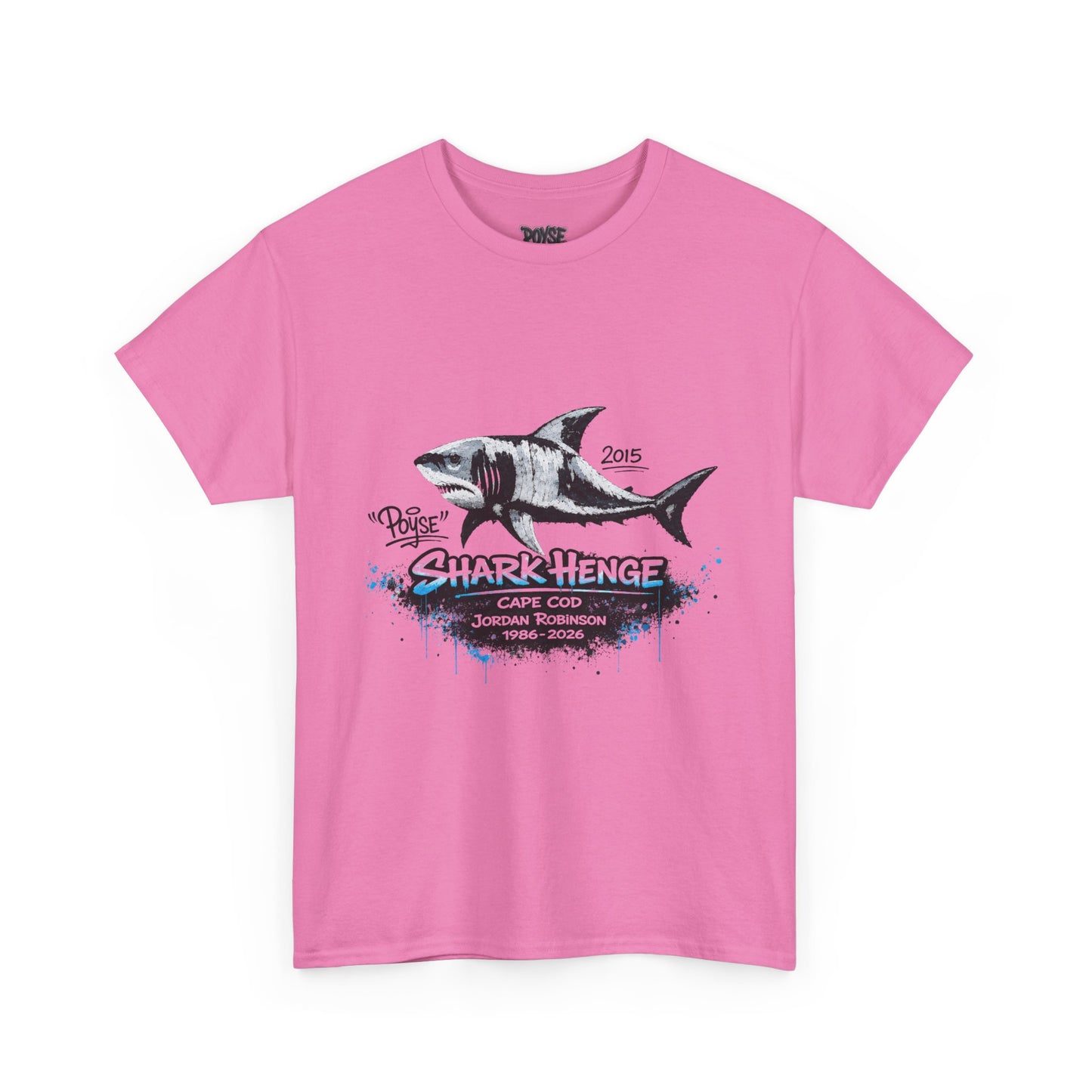 Shark Henge Memorial T-Shirt — Vintage Cape Cod Shark Illustration (POYSE)