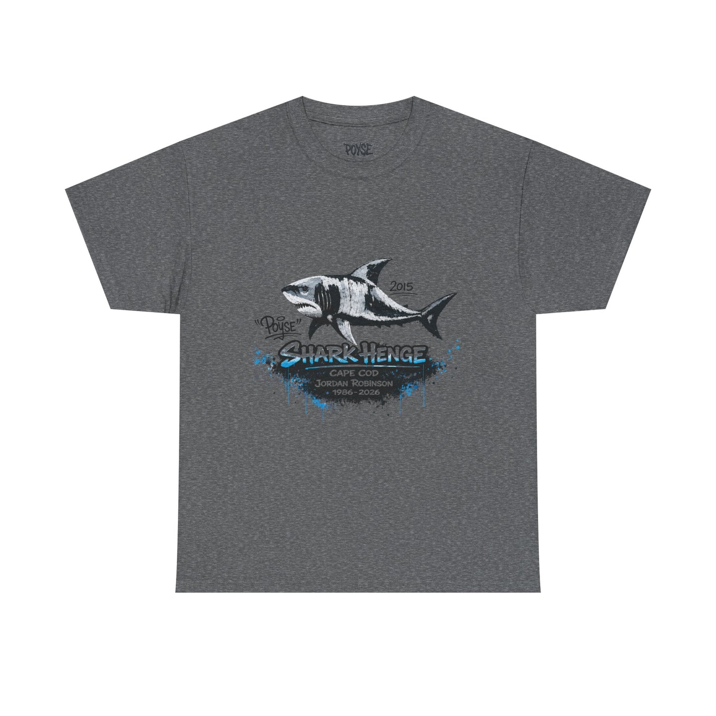 Shark Henge Memorial T-Shirt — Vintage Cape Cod Shark Illustration (POYSE)