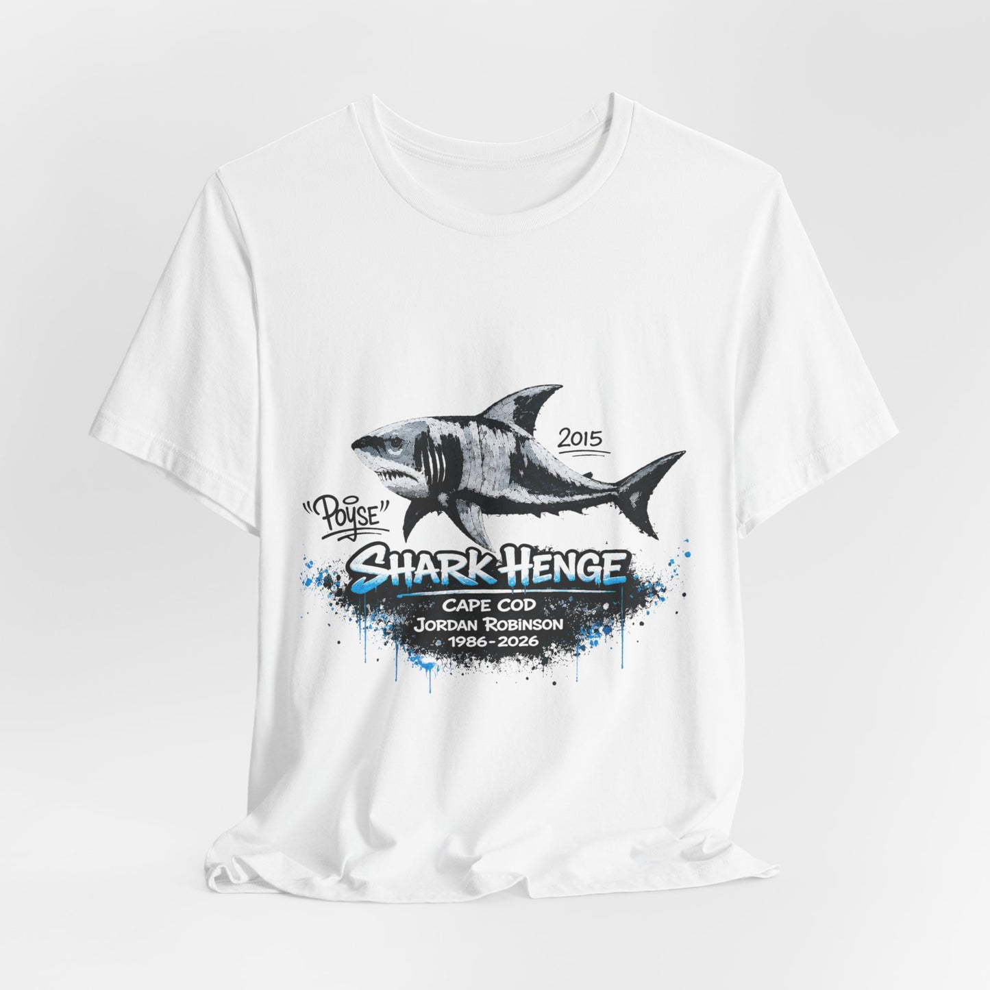 Shark Henge Cape Cod Graphic Tee – Great White Shark Memorial Shirt