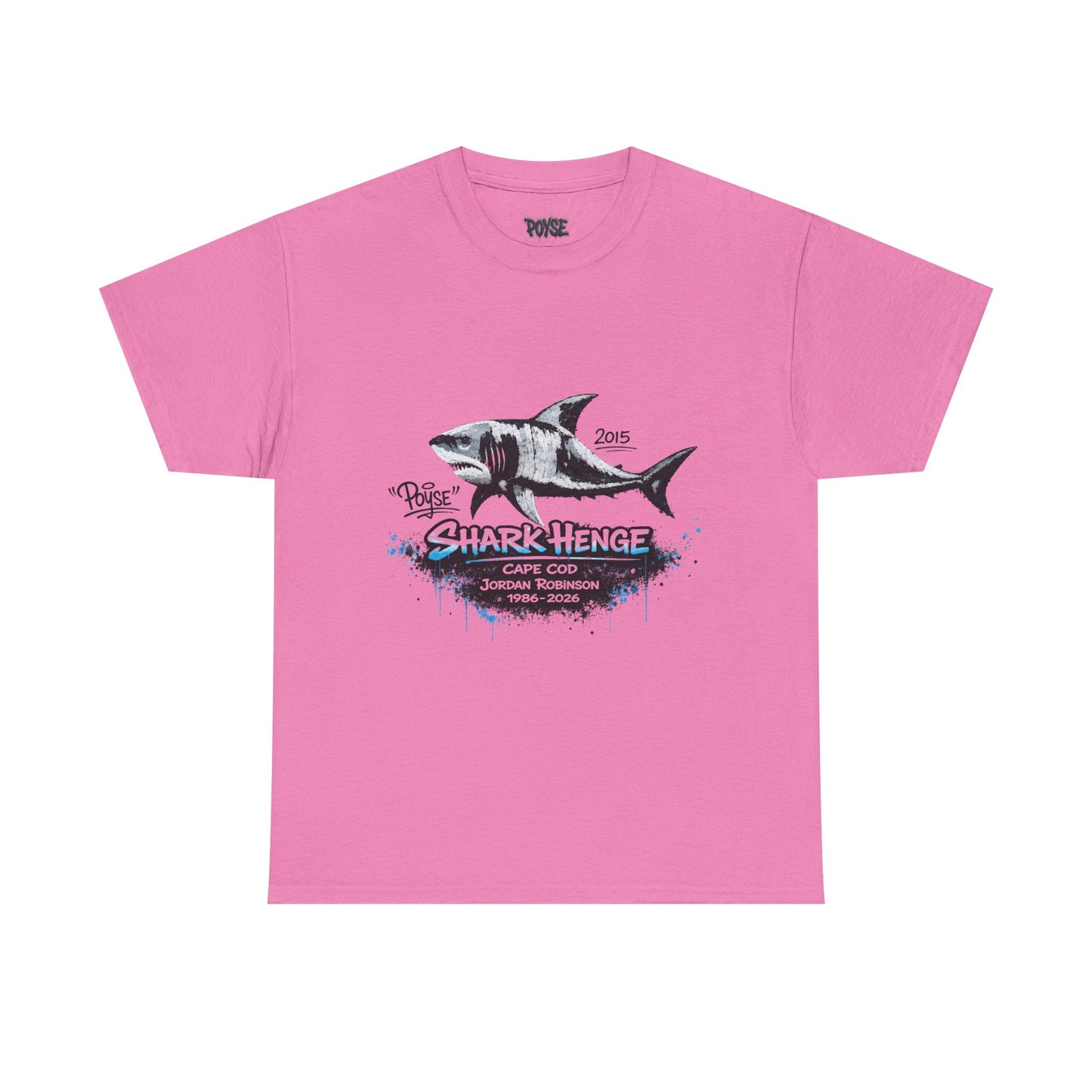 Shark Henge Memorial T-Shirt — Vintage Cape Cod Shark Illustration (POYSE)